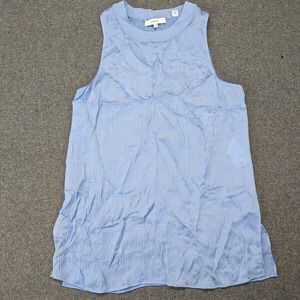 Vince. Blue 100% Silk Gauze Shell Top Women's Size XXS NWOT